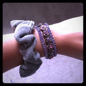 three purple bracelets **SCRUNCHIE IS NOT FOR SALE